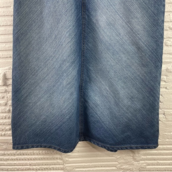 GAP Jeans Y2K Midi Length Denim Skirt Slight A-Line 100% Cotton Size 4 - Picture 5 of 10